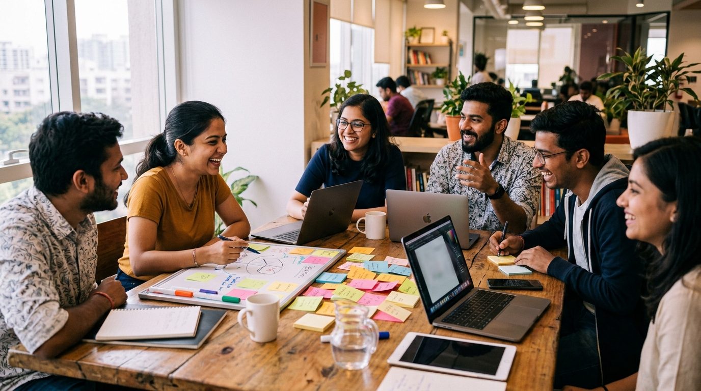 The Ratawa Technologies team collaborating in their office